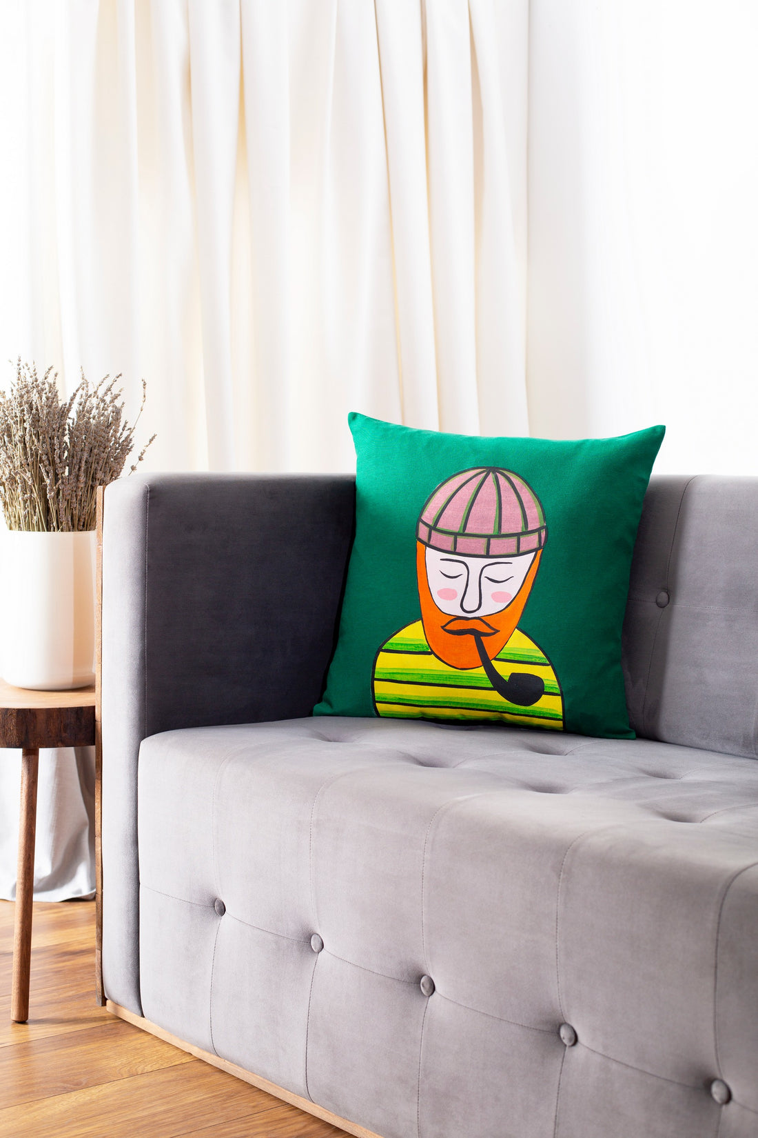 Hand Painted Pillowcase Human