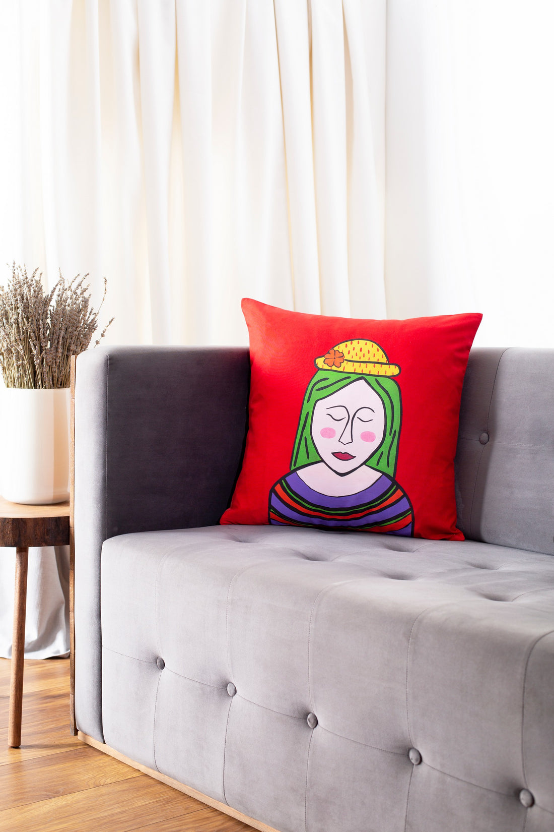Hand Painted Pillowcase Human