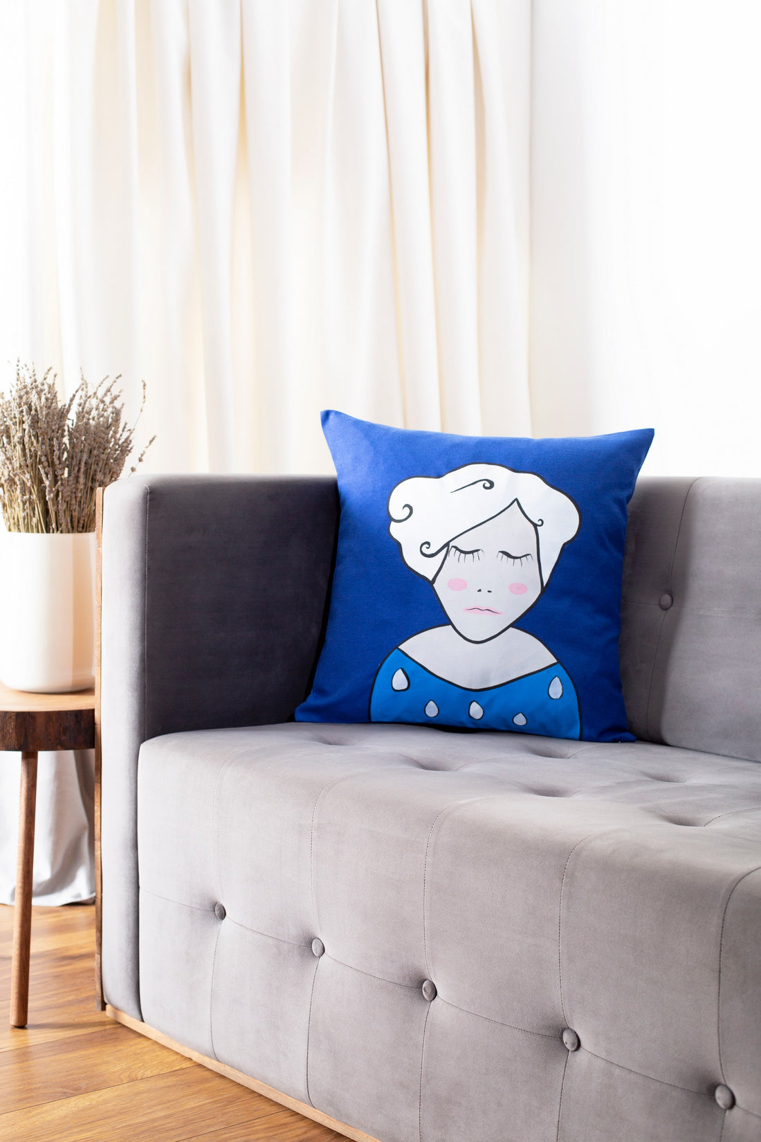 Hand Painted Pillowcase Human