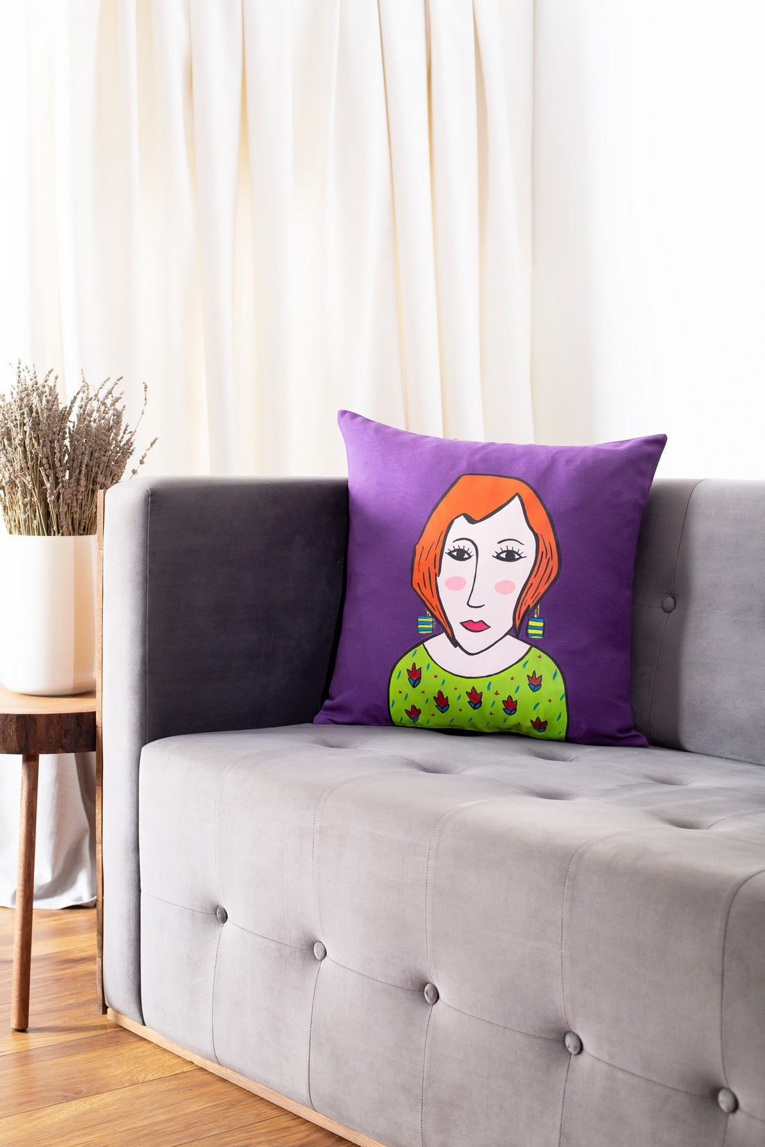 Hand Painted Pillowcase Human