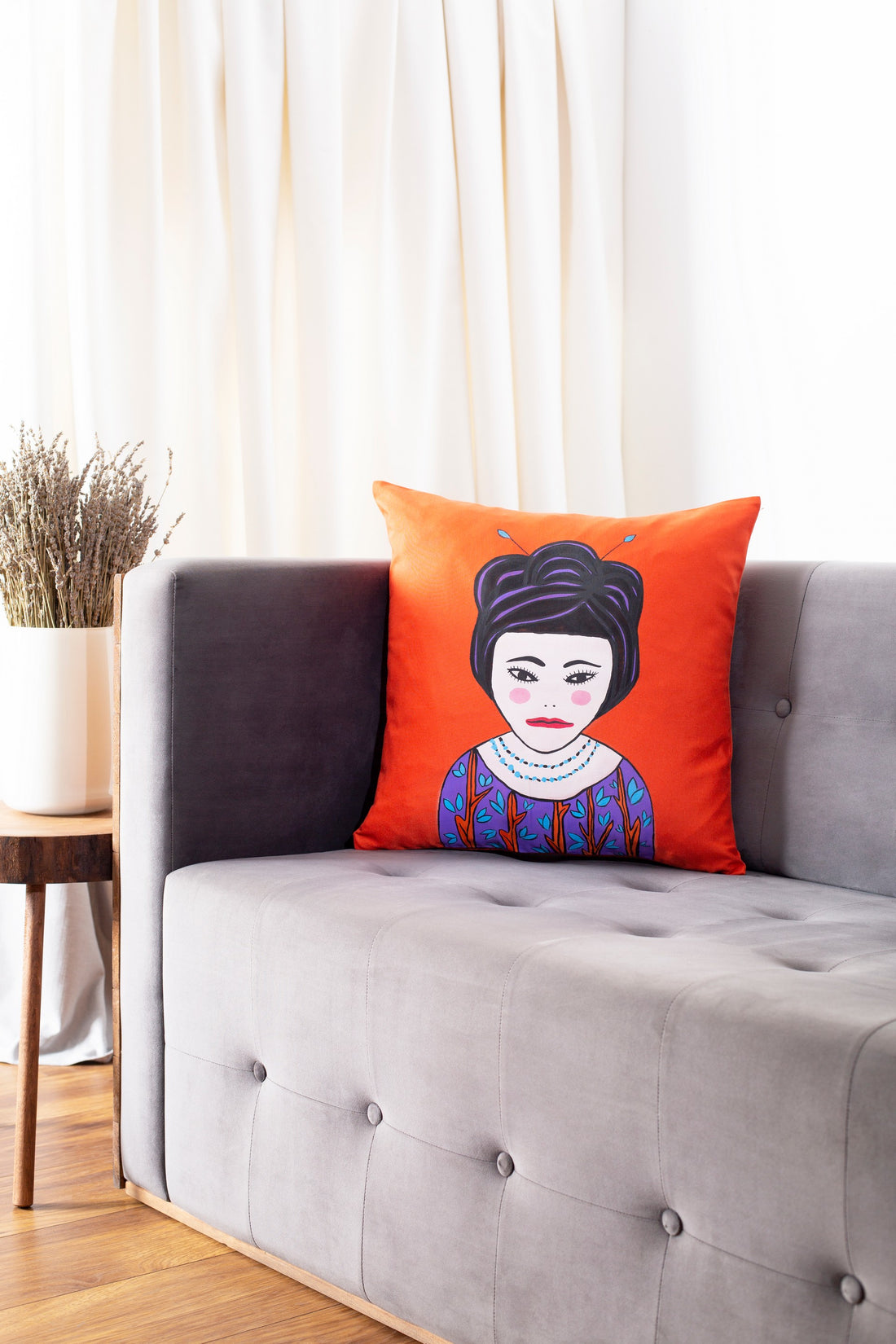 Hand Painted Pillowcase Human