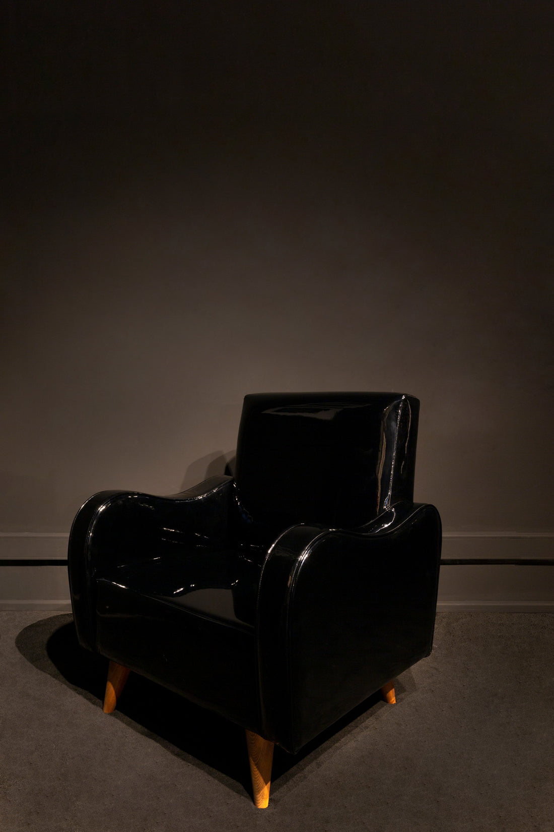 Artificial Patent Leather Armchair