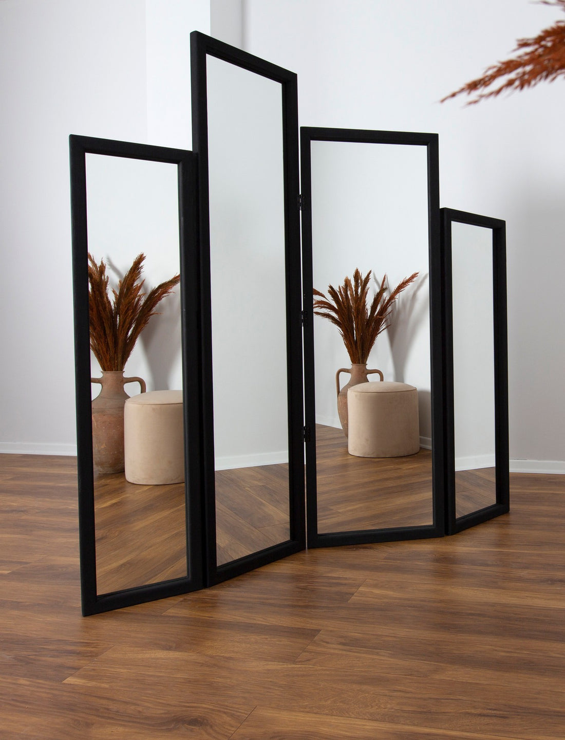 Asymmetrical Mirror Paravan (Black)