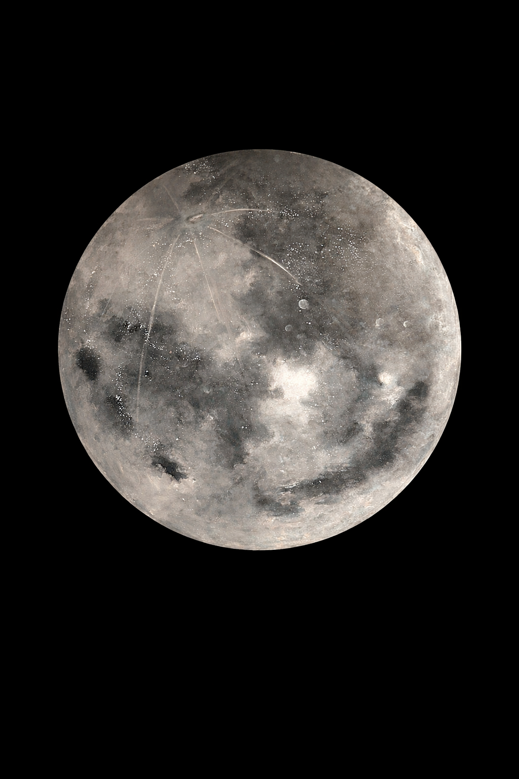 Grey Moon Painting