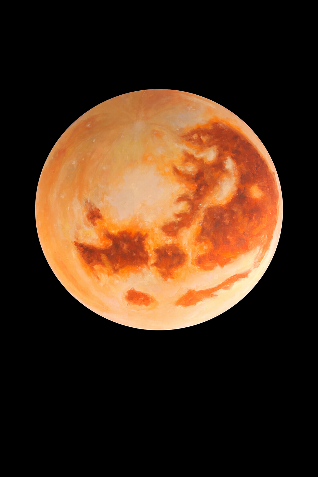 Orange Moon Painting