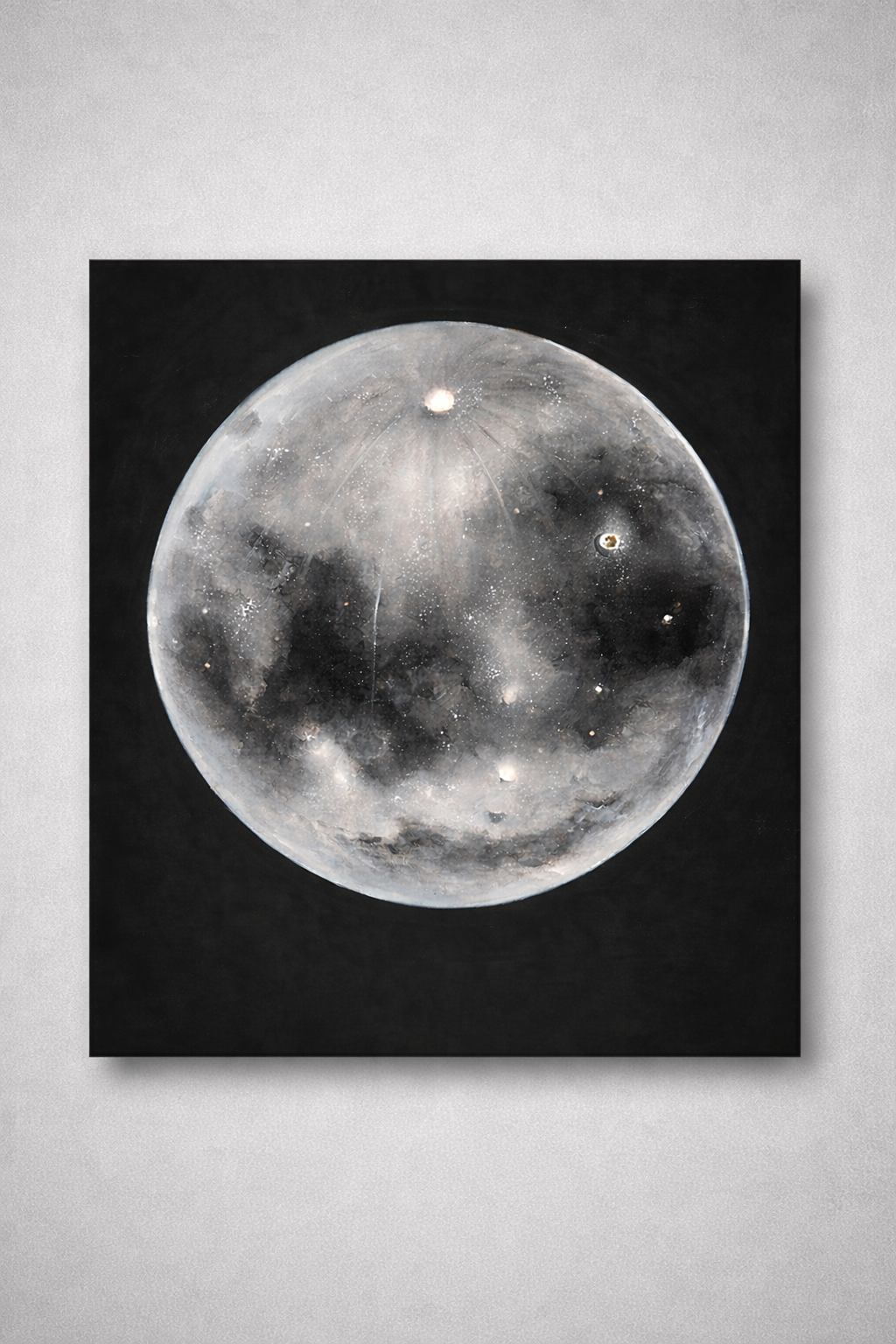 Square Canvas Moon Painting